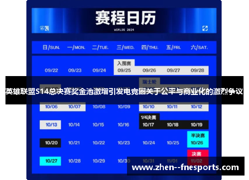 英雄联盟S14总决赛奖金池激增引发电竞圈关于公平与商业化的激烈争议